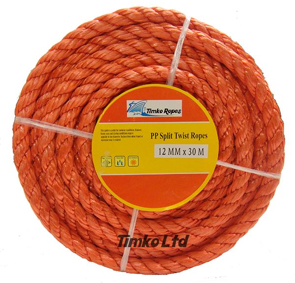 12mm Red Polypropylene Rope x 30m Coil